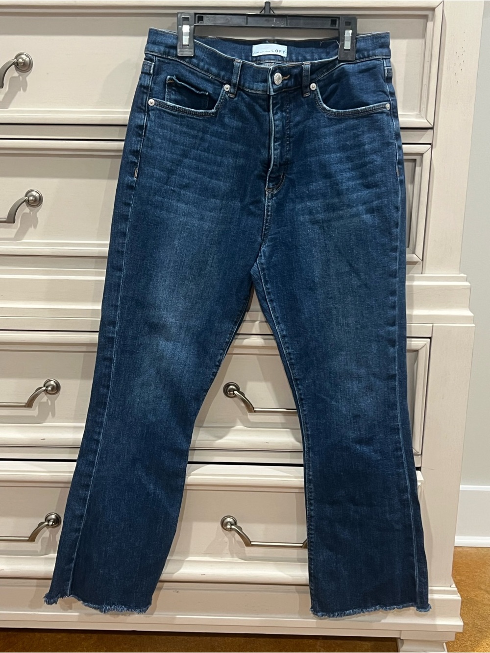 LOFT Women's Straight Jeans in Dark Indigo
